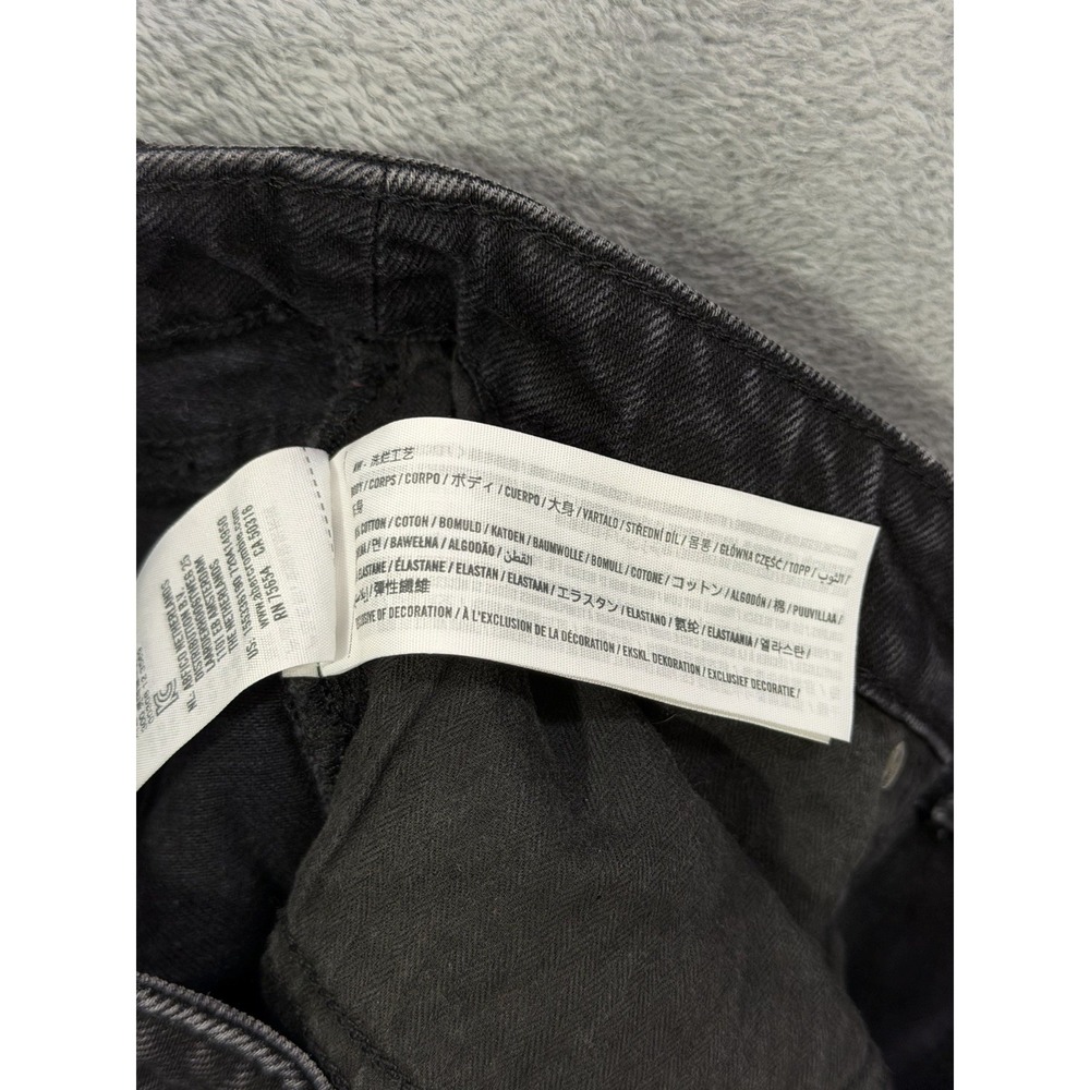 Abercrombie & Fitch Jeans Womens 10 Black Distressed Denim Mom‎ Curve Love Relax - Picture 8 of 9